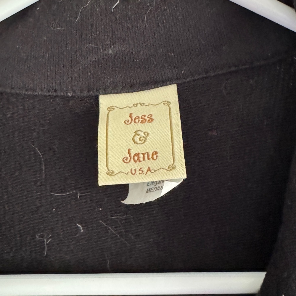 Vintage Y2K Jess & Jane Hoodie Floral Full Zip Sweatshirt Jacket Size Medium - Picture 7 of 10